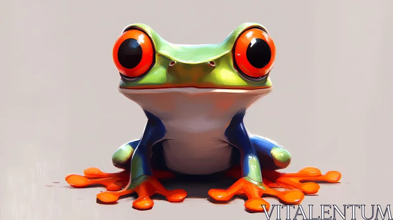 AI ART Bright Amphibian Display