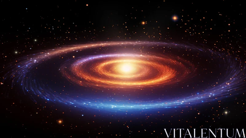Celestialpunk Spiral Galaxy in Space - Hyper-Realistic Sci-Fi Art AI Image