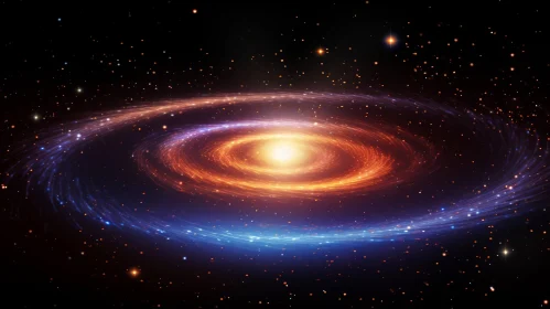 Celestialpunk Spiral Galaxy in Space - Hyper-Realistic Sci-Fi Art