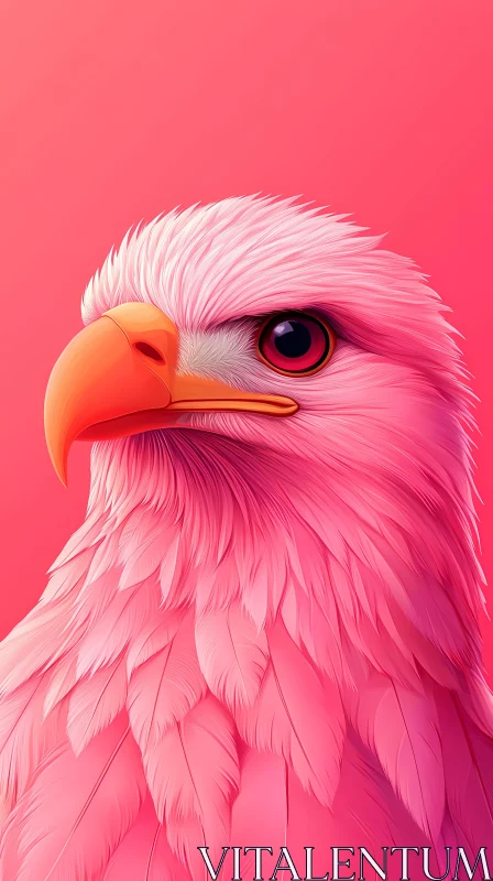 Artistic Pink Eagle Design AI Image