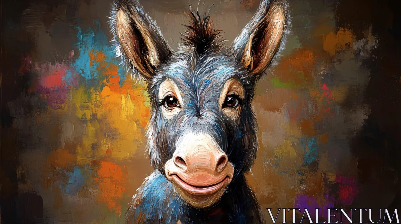 Artistic Donkey Face AI Image