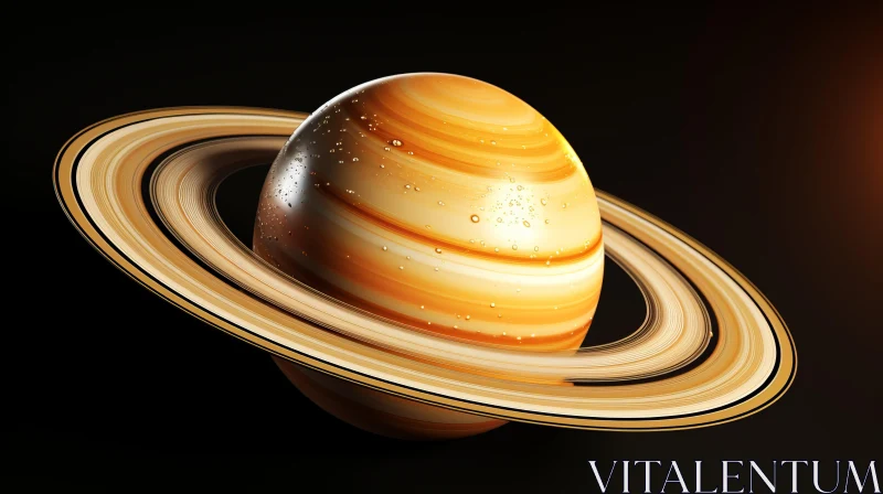 Saturn's Majestic Beauty: A Stunning 3D Rendering AI Image