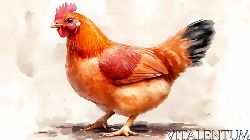 AI ART Colorful Rooster Art