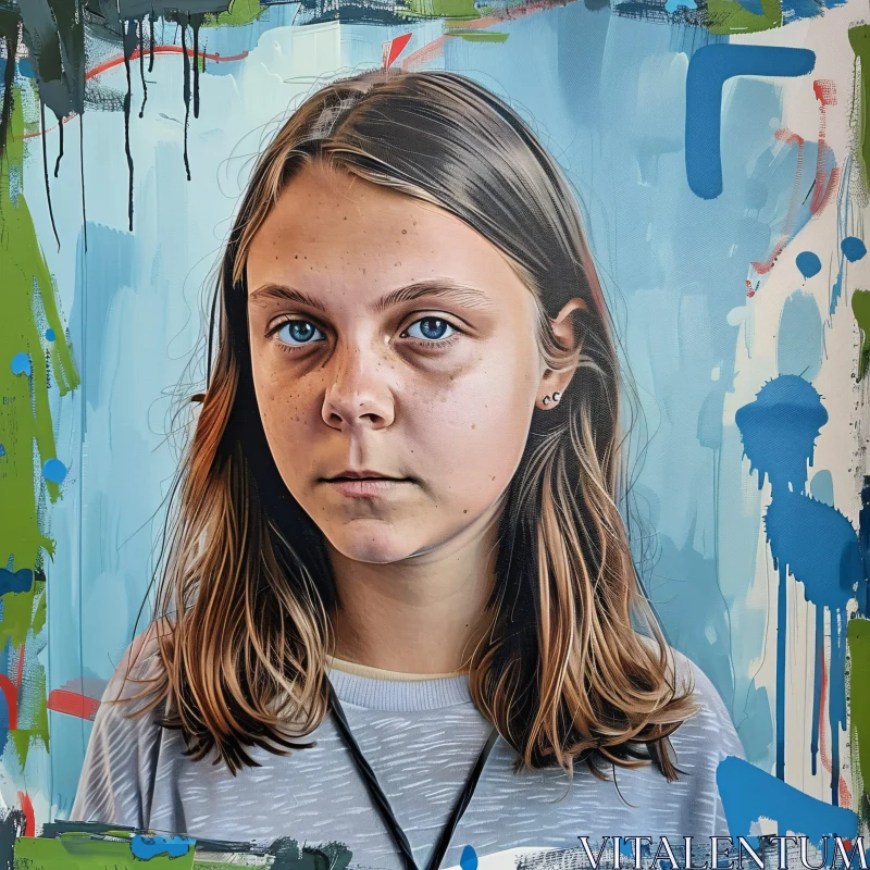 AI ART Greta Thunberg in Art