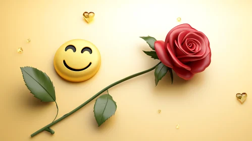 Emoji and Rose: Digital Love