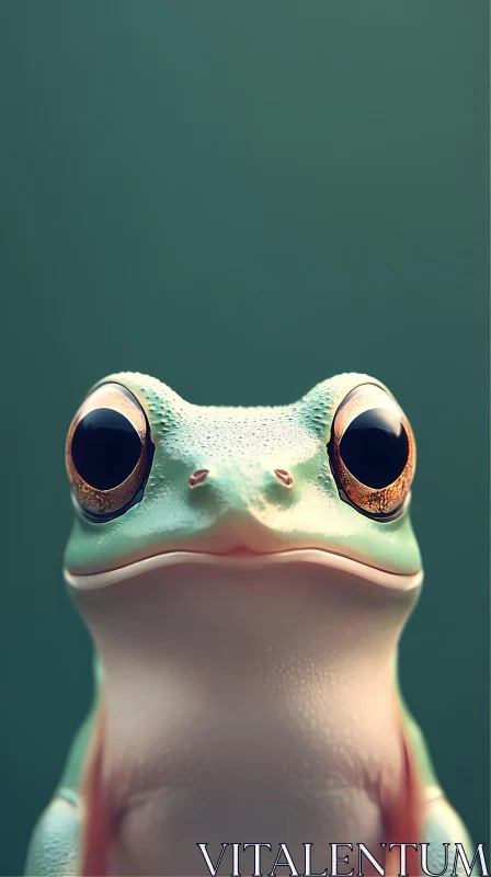 Frog Portrait Close-Up AI Image