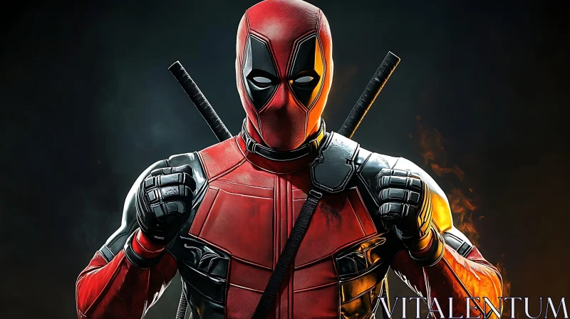 AI ART Marvel's Deadpool: A Heroic Close-Up