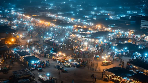 Bustling Night Market Scene