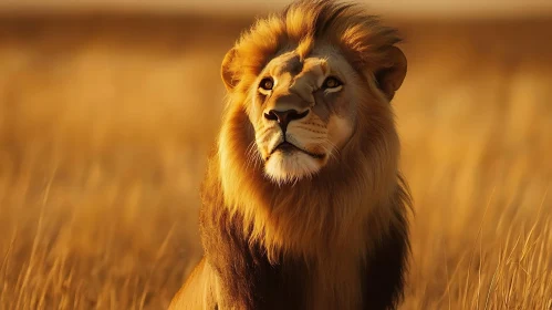 Lion in Golden Light
