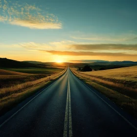 Golden Hour on the Open Road
