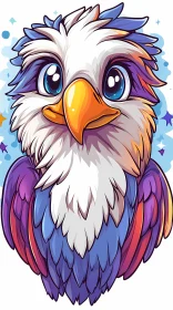 Colorful Cartoon Bird Art