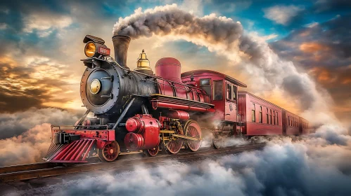 Old Train Above the Clouds