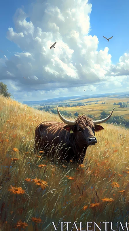 AI ART Pastoral Highland Landscape