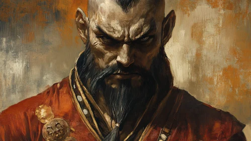 Stern Gaze: A Warrior's Portrait