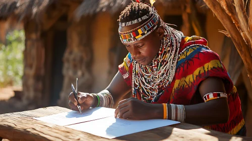 Traditional Attire Writing Ceremony