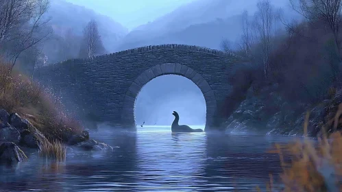 Mystical Loch Ness Creature Art