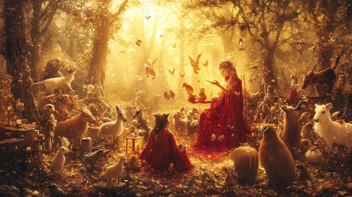 Forest Magic: A Fairytale Scene