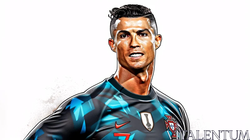 AI ART Football Legend Cristiano Ronaldo Art