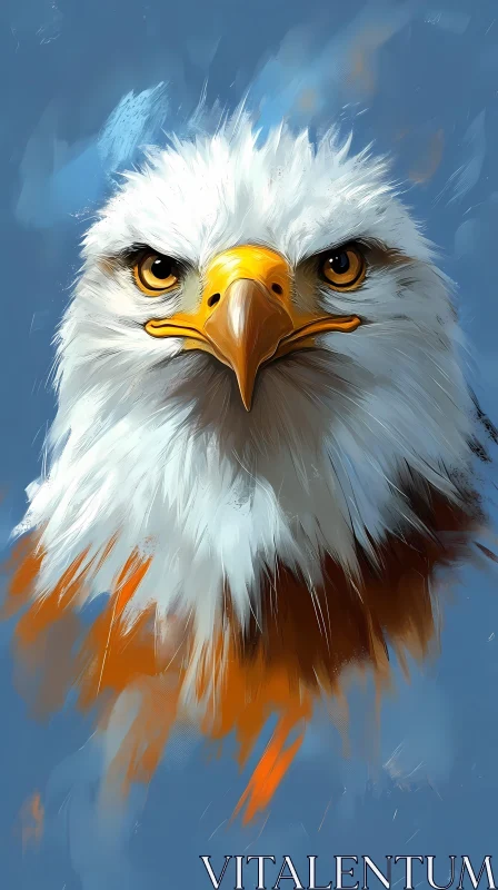 AI ART Majestic Eagle Art in Blue