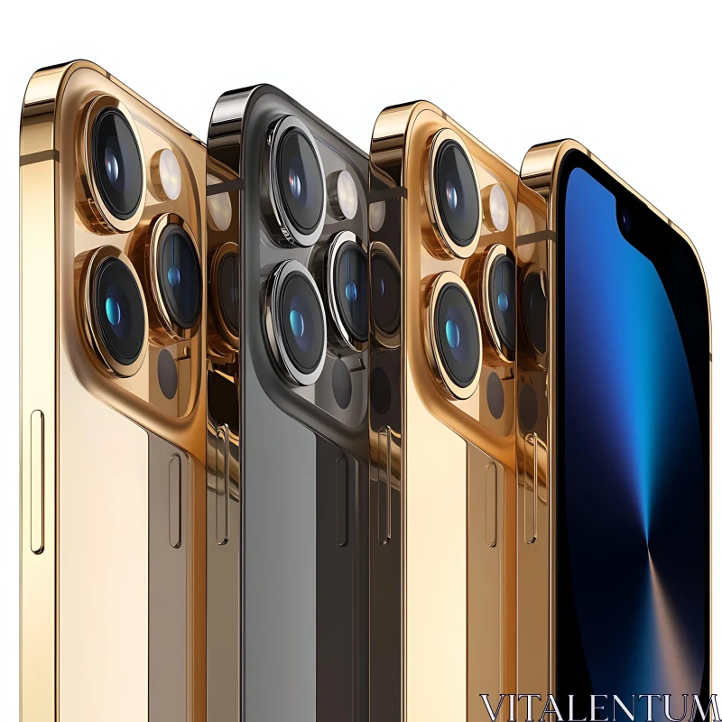 AI ART Premium Smartphones Showcasing Advanced Camera and Sleek Design