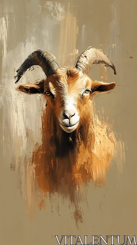 Goat Art Illustration AI Image