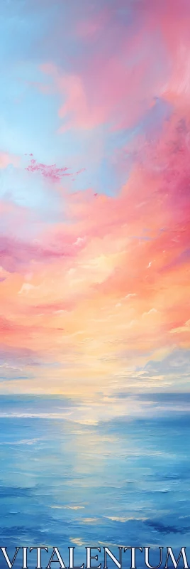 AI ART Calm Sea and Sky Artwork