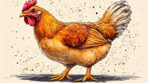 Detailed Chicken Artwork