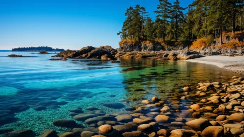 Vivid Coastal Landscape in Bold Colors
