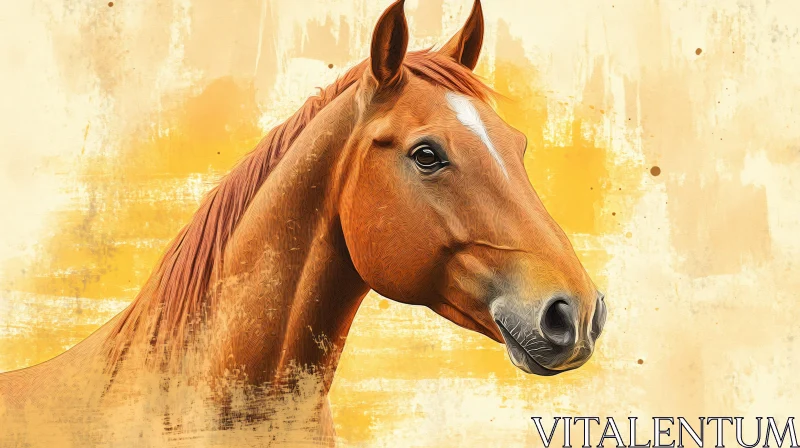 AI ART Illustrative Horse Art