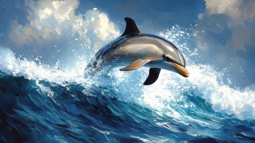 Artistic Dolphin Jump