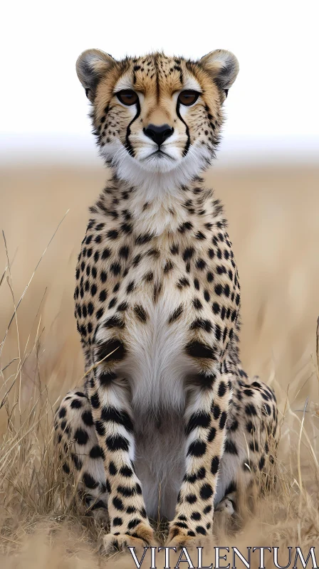 Cheetah Portrait in the Wild AI Image