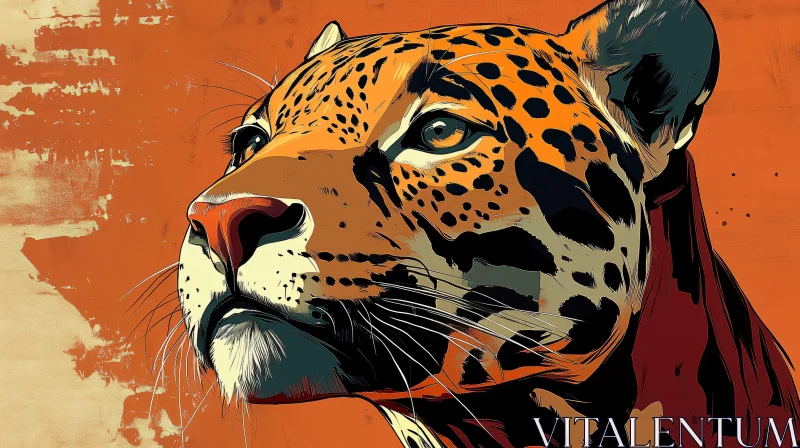 Wild Leopard Art AI Image