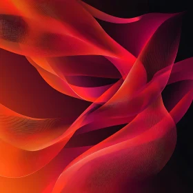 Flowing Red and Orange Abstract Art