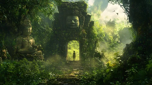 Lost Temple in the Greenery