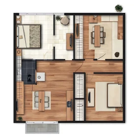 Modern Apartment Layout Blueprint