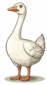 Whimsical Goose Cartoon Art