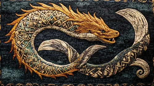 Circular Dragon Embroidery