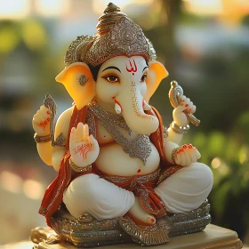 Ganesha Sculpture with Intricate Details