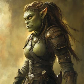 Female Orc Warrior Portrait