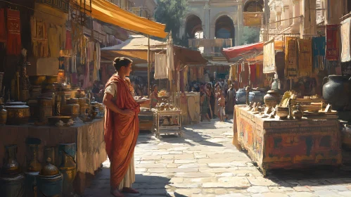 Vibrant Day at the Roman Market