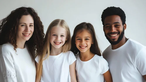 Smiling Family Portrait with Children