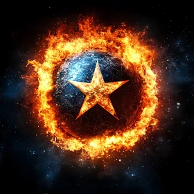 Burning Star in the Cosmos