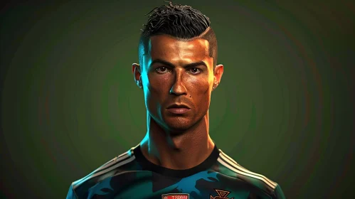 Ronaldo's Focused Expression