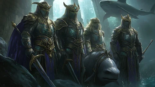 Deep Sea Knights with Shark Companion