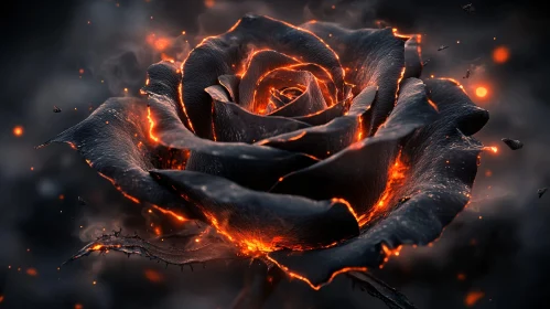 Burning Black Rose