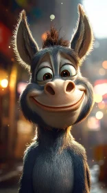 Animated Donkey with a Smile