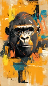 Colorful Gorilla Abstract