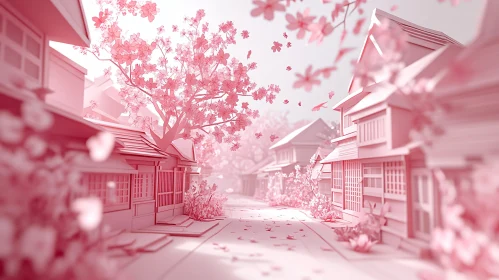 Blossom Street in Pastel Pink