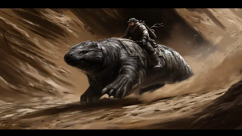 Desert Rider on Armored Creature