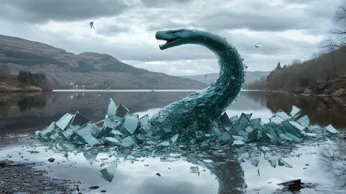 Loch Ness Monster Made of Glass